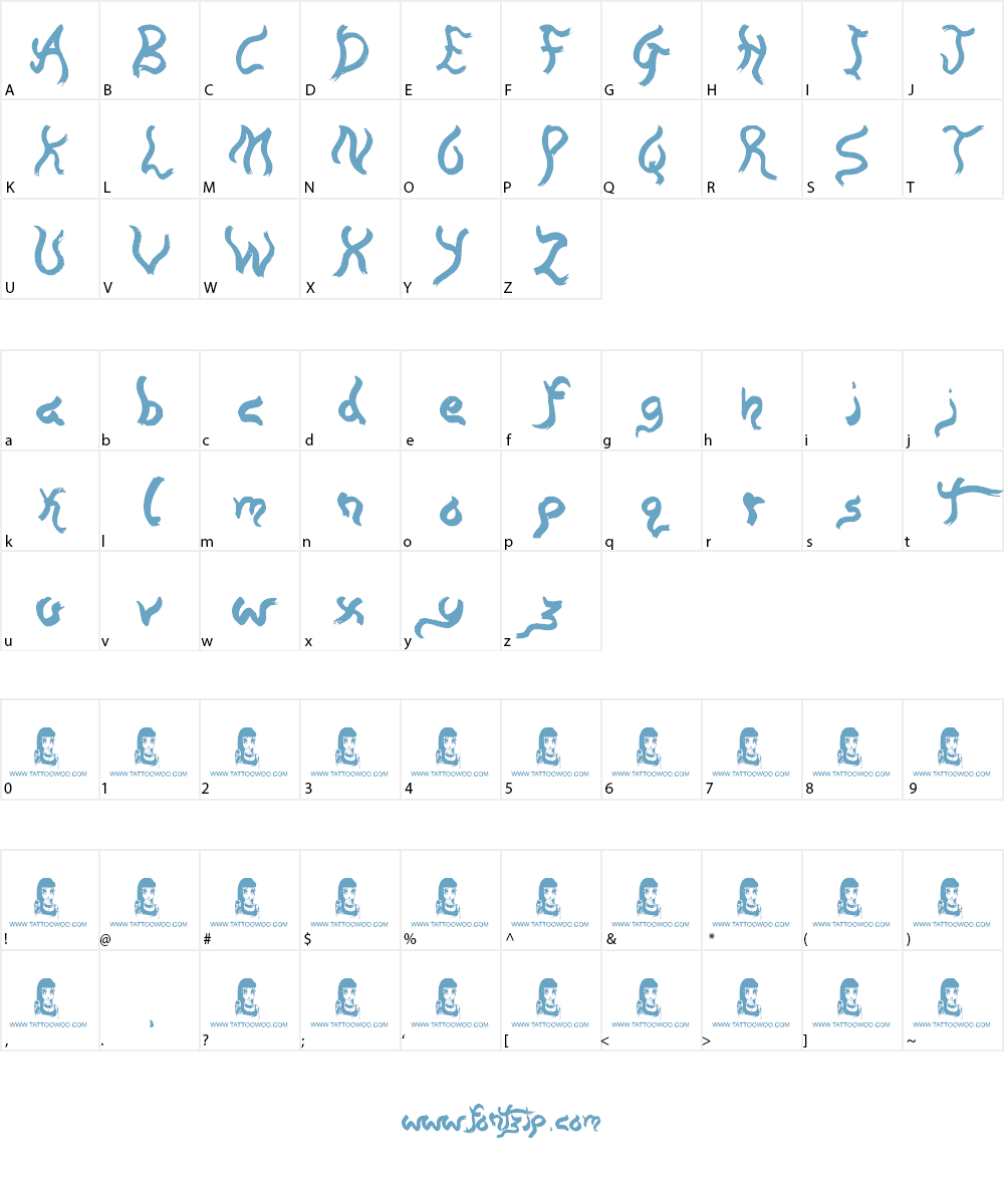 The Boatman Font Character